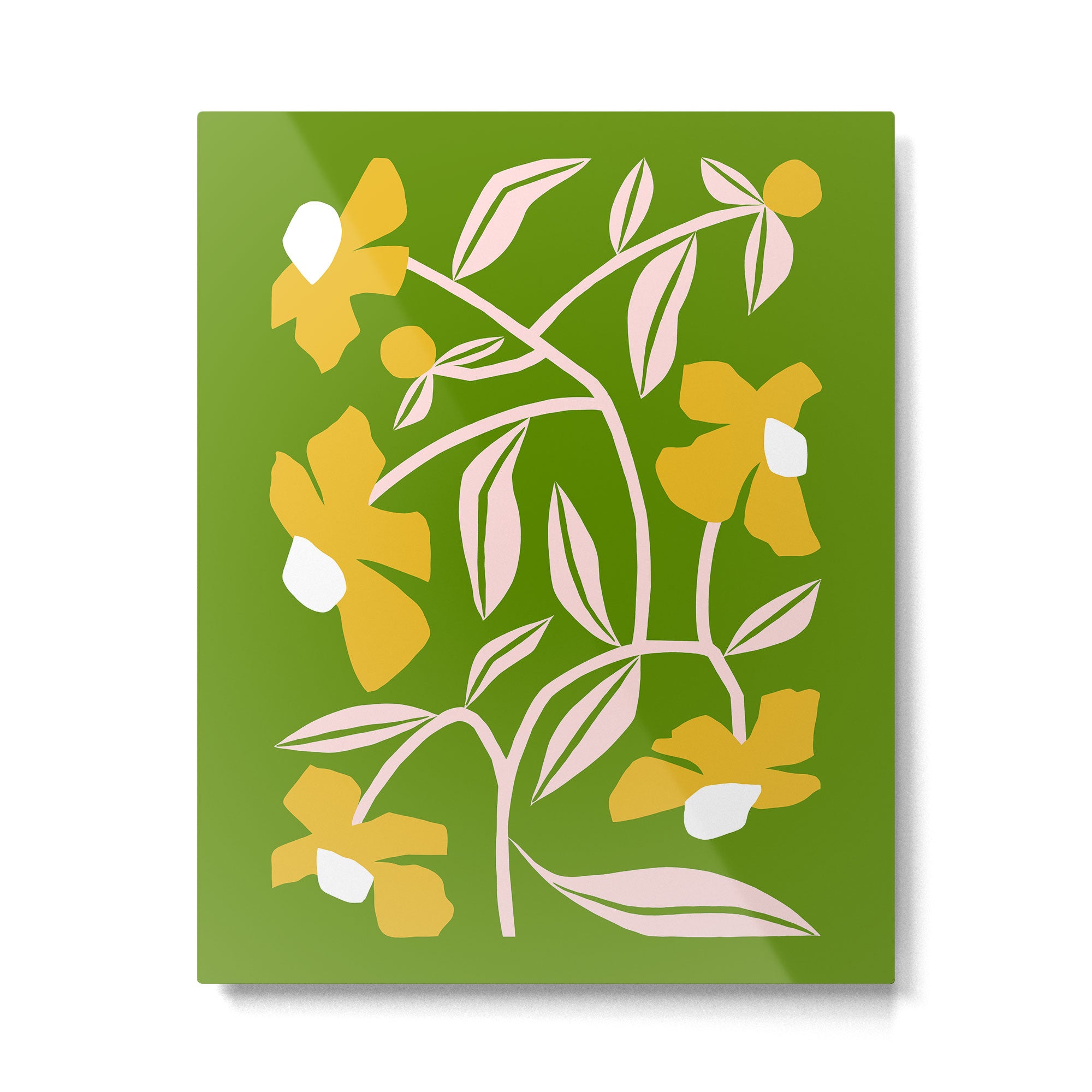 Yellow Flower Vine Metal Print Gallery Image 4