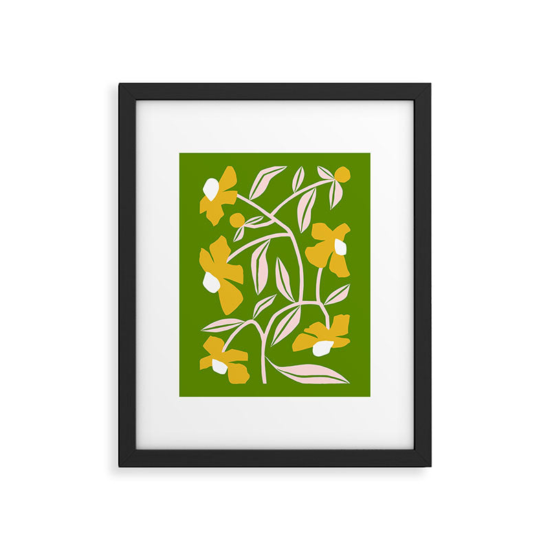 Yellow Flower Vine Framed Art Print Gallery Image 5