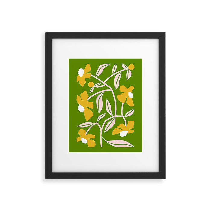 Yellow Flower Vine Framed Art Print Gallery Image 1