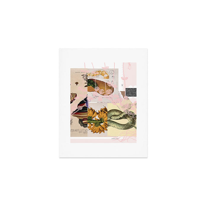 abstract white daydream flower Art Print Gallery Image 1