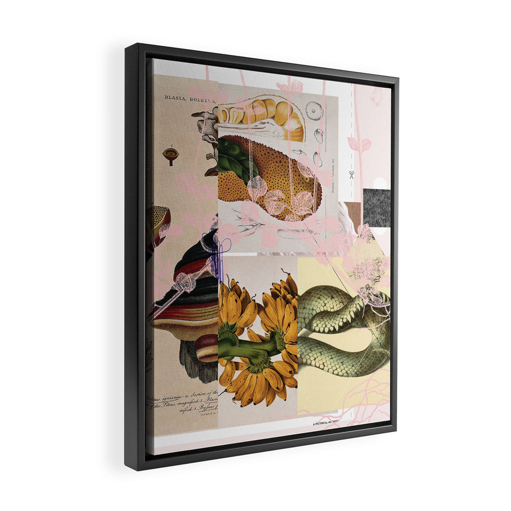 abstract white daydream flower Framed Canvas Print Gallery Image 2