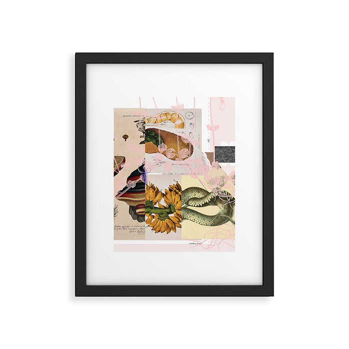 abstract white daydream flower Framed Art Print Gallery Image 1