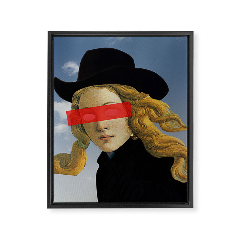 Das MaÌdchen mit dem Hut Framed Canvas Print Gallery Image 6