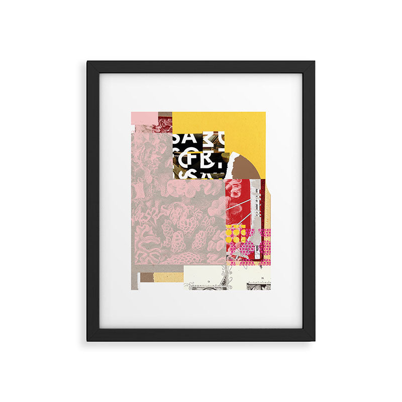daydream in rosa traÌumen strukturiert versunken sinkend Framed Art Print Gallery Image 5