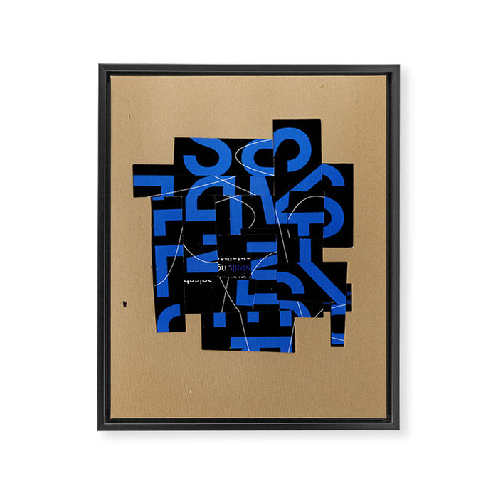 Die Suche nach richtigen Worten · coffee Framed Canvas Print Gallery Image 1