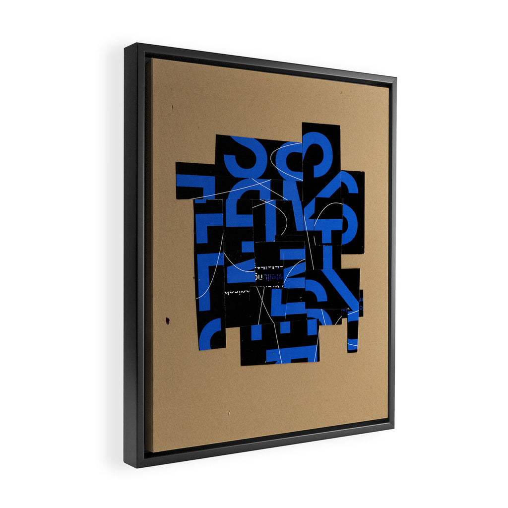Die Suche nach richtigen Worten · coffee Framed Canvas Print Gallery Image 2