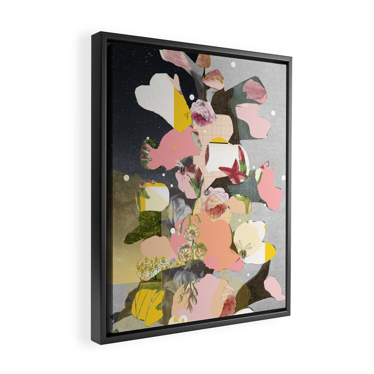 flowers still life · happy abstractation 6a Framed Canvas Print Gallery Image 2