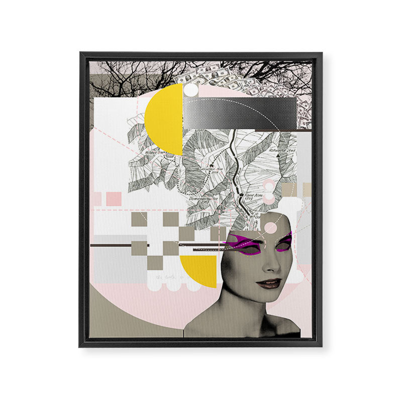 pink dream woman · gk Framed Canvas Print Gallery Image 8