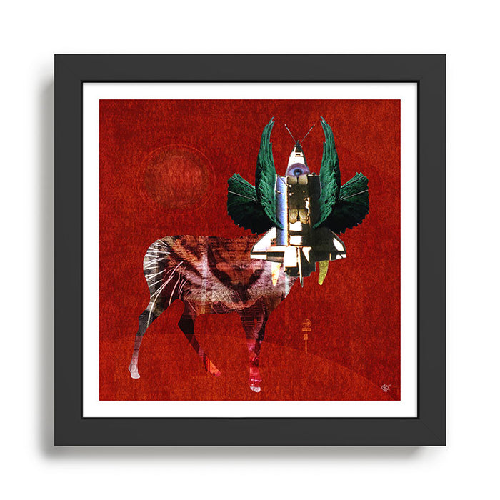 SpaceHeadDeer 3 Framed Art Print Gallery Image 1