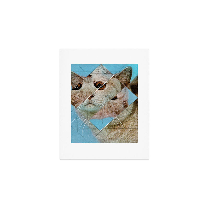the depressive cat am abend bekommt den blues Art Print Gallery Image 1