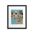 the depressive cat am abend bekommt den blues Framed Art Print Gallery Image 5