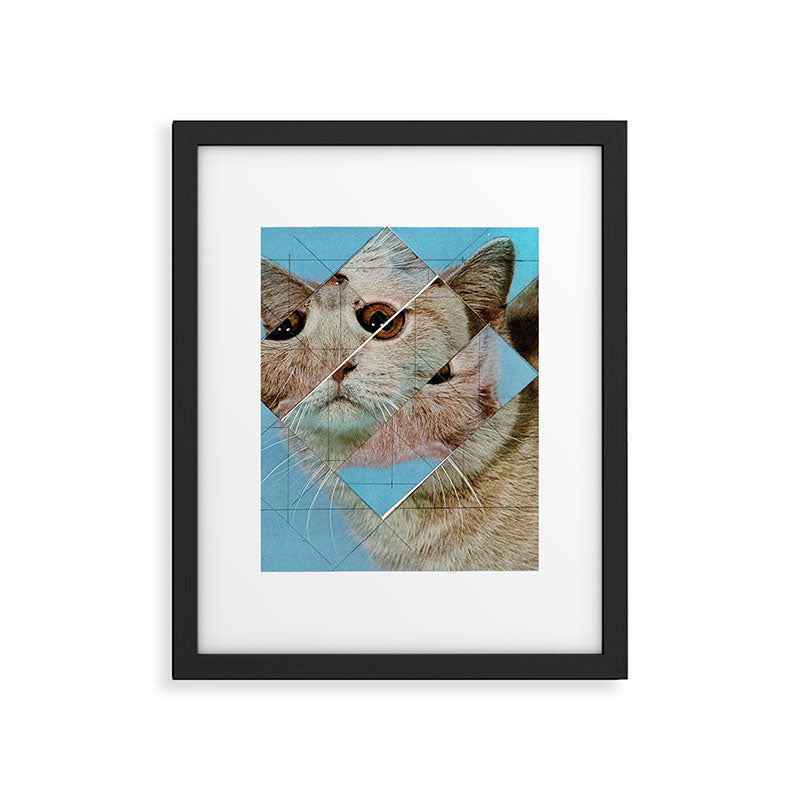 the depressive cat am abend bekommt den blues Framed Art Print Gallery Image 5