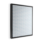 Blue Happy Hanukkah Hand Lettered Framed Canvas Print Gallery Image 2