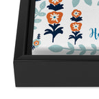 Floral Hanukkah Menorah Framed Canvas Print Gallery Image 2