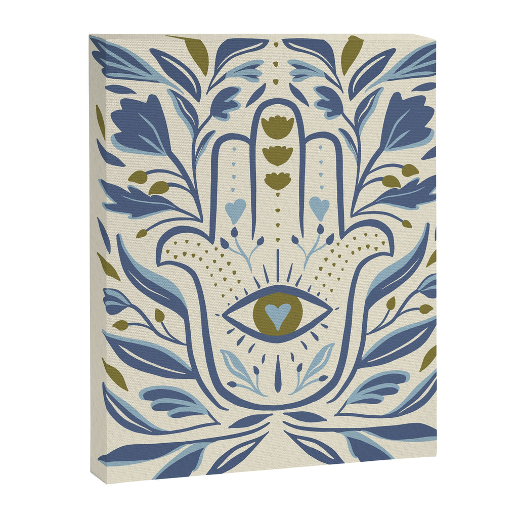 Golden Hamsa with Evil Eye  Canvas Print Gallery Image 6