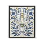 Golden Hamsa with Evil Eye  Framed Canvas Print Gallery Image 6