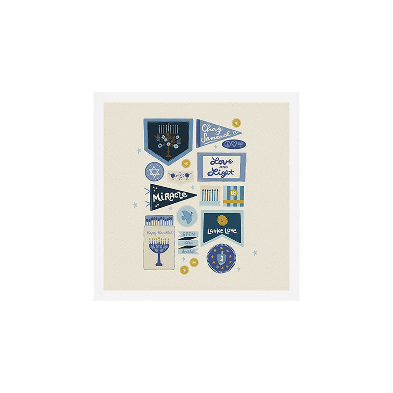 Hanukkah Banners, Signs, and Pennants Art Print Gallery Image 1