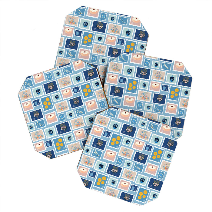 Hanukkah Stamps Coaster Gallery Image 1