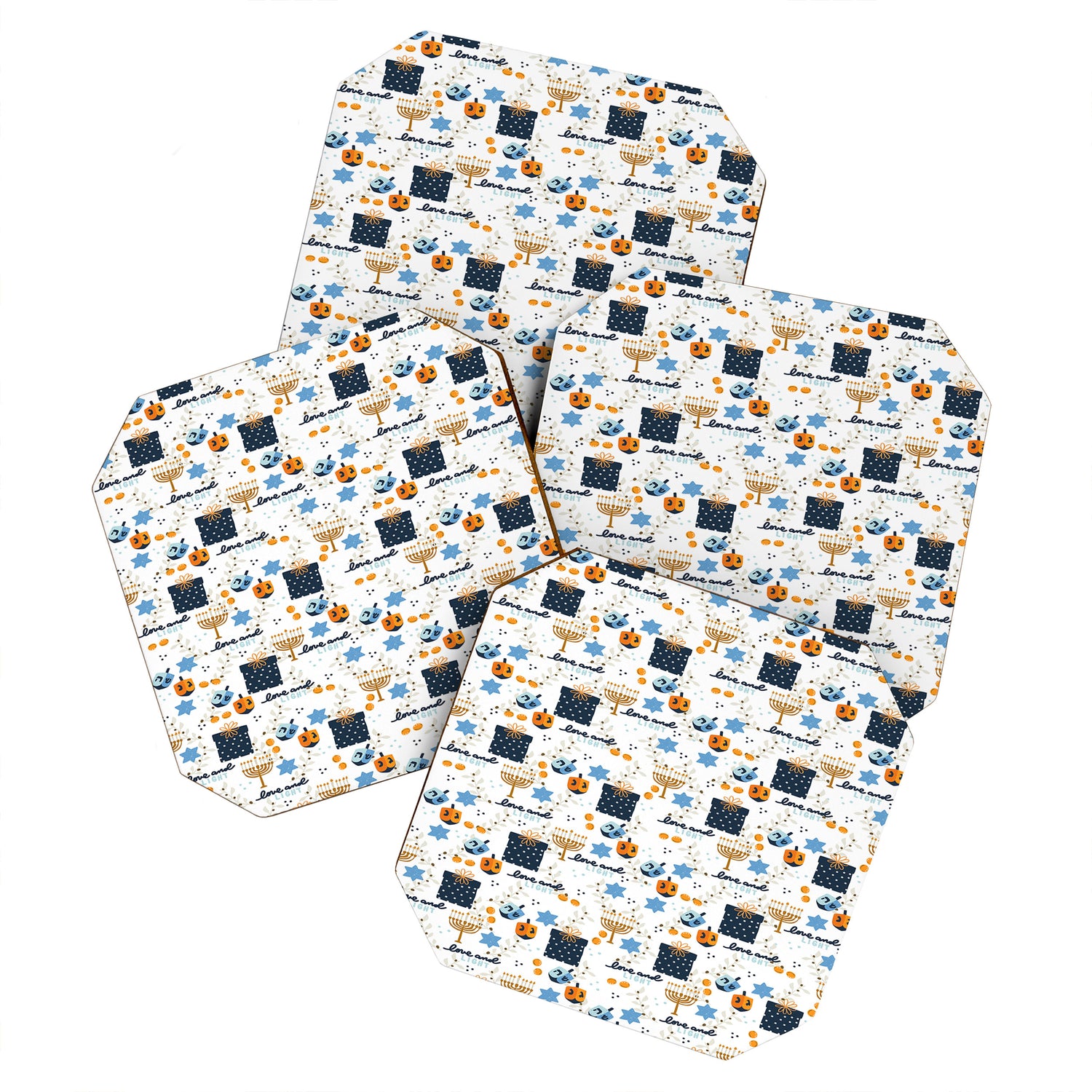 Love and Light for Hanukkah Coaster Gallery Image 1