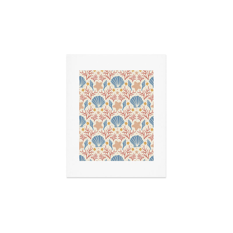 Seashells and Starfish Art Print Gallery Image 1