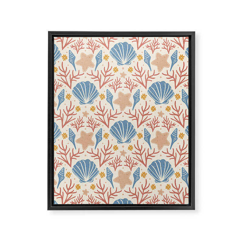 Seashells and Starfish Framed Canvas Print Gallery Image 6