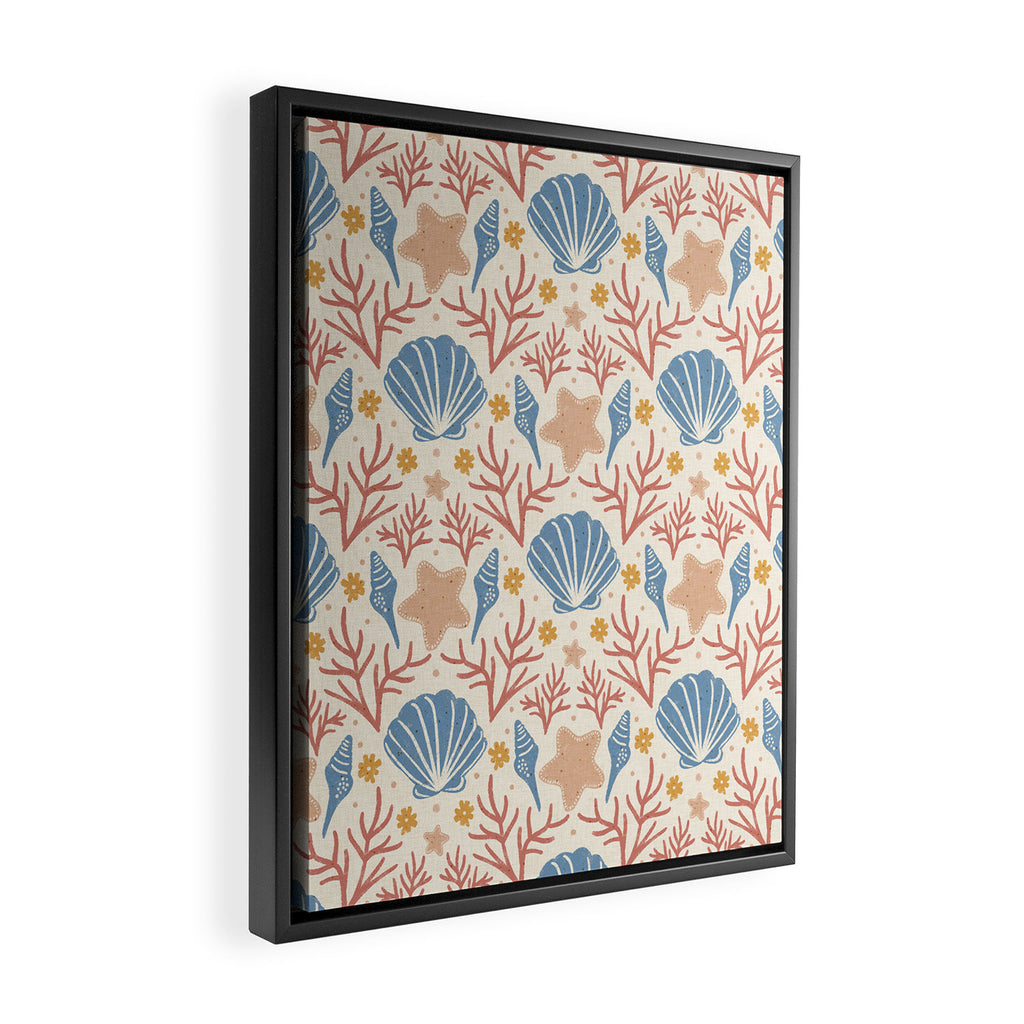 Seashells and Starfish Framed Canvas Print Gallery Image 2