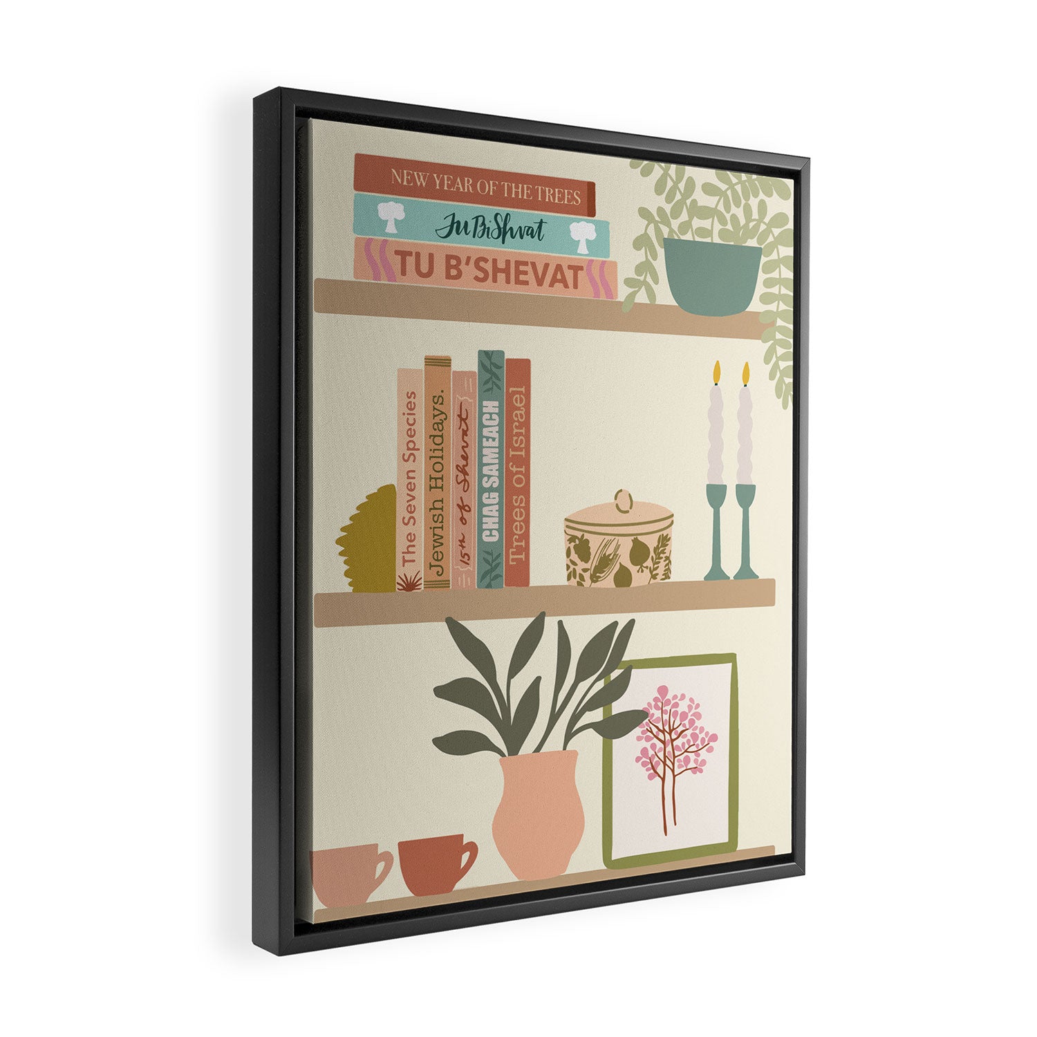 Tu B'Shevat Shelf Framed Canvas Print Gallery Image 2