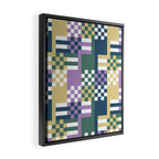 Abstract Block Mosaic R Framed Canvas Print Gallery Image 2