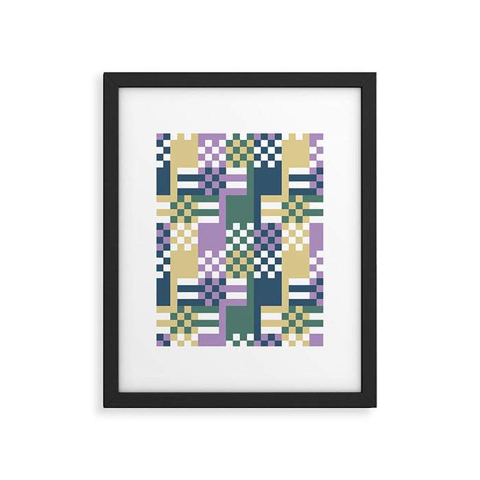 Abstract Block Mosaic R Framed Art Print Gallery Image 1
