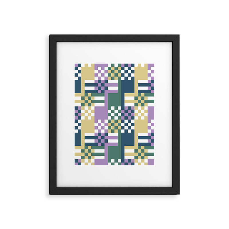 Abstract Block Mosaic R Framed Art Print Gallery Image 6
