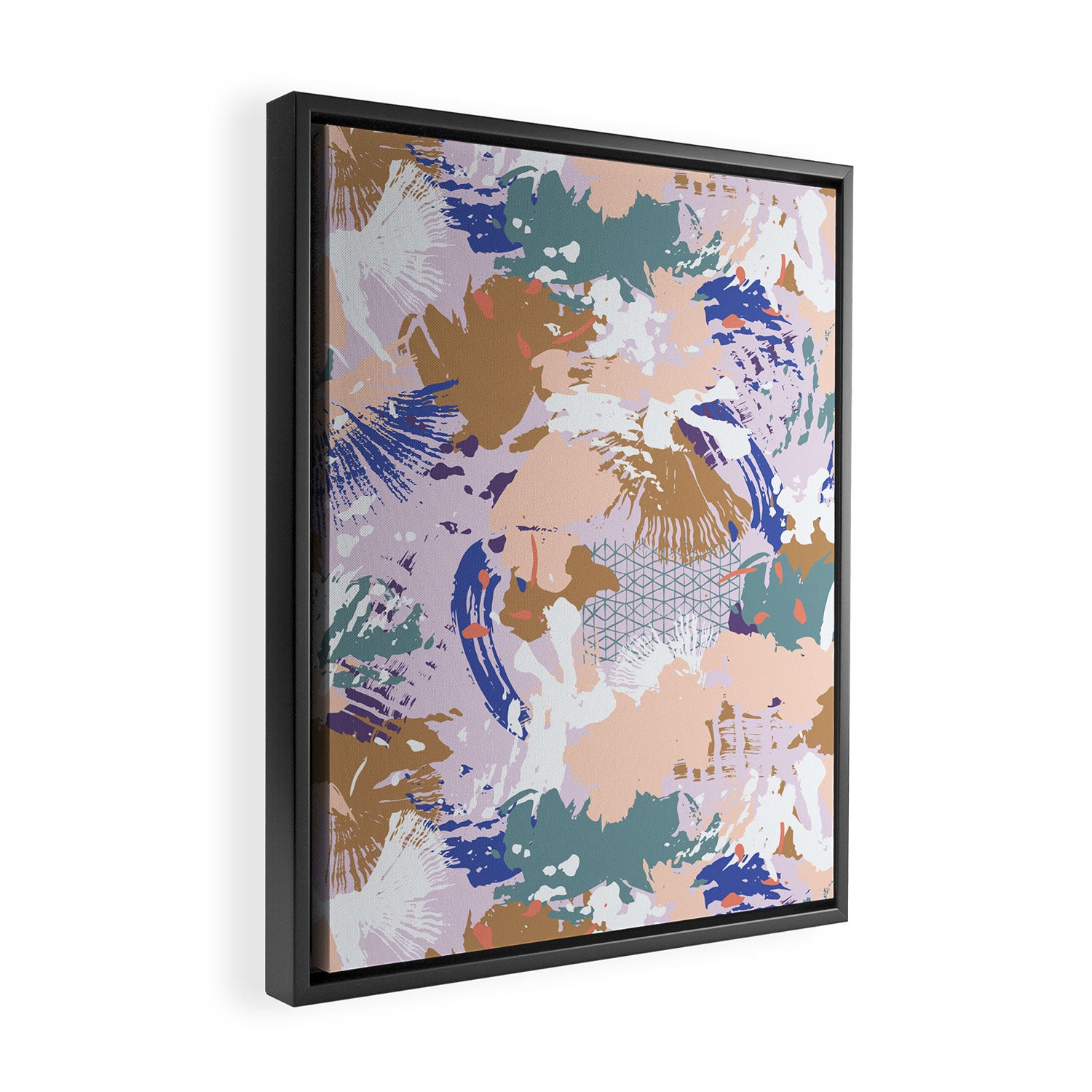 Abstract brush stroke madness Framed Canvas Print Gallery Image 2