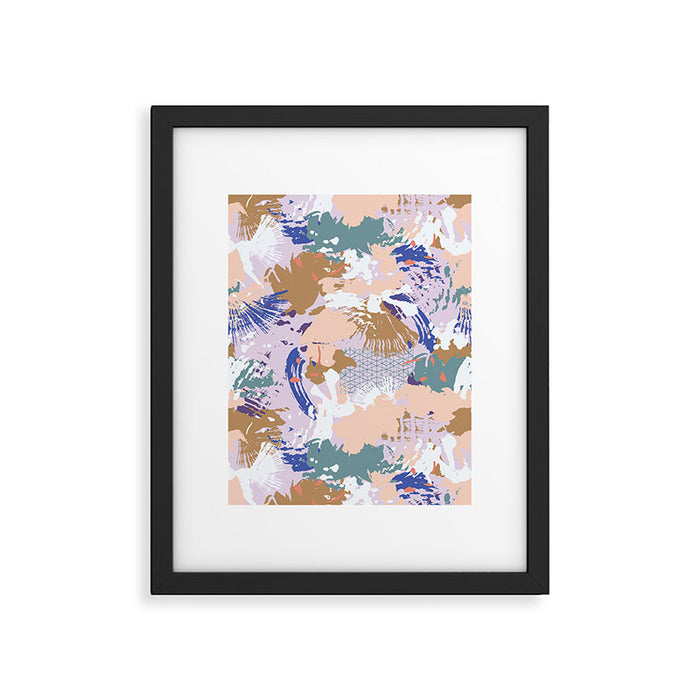 Abstract brush stroke madness Framed Art Print Gallery Image 1