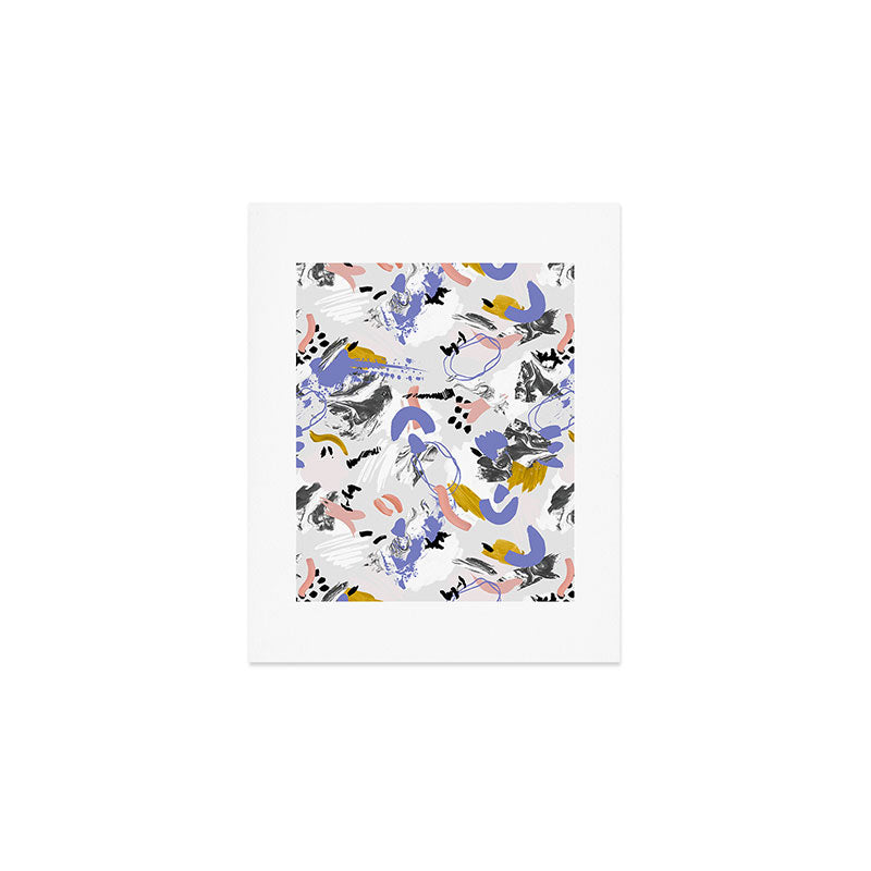 Abstract brush strokes splashes Art Print Gallery Image 1
