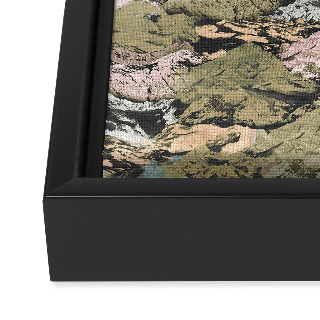 Abstract colorful dark mountains C Framed Canvas Print Gallery Image 3