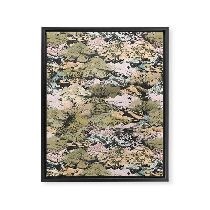 Abstract colorful dark mountains C Framed Canvas Print Gallery Image 1