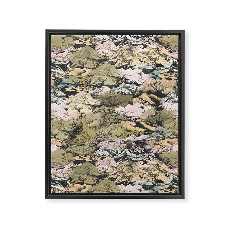 Abstract colorful dark mountains C Framed Canvas Print Gallery Image 8