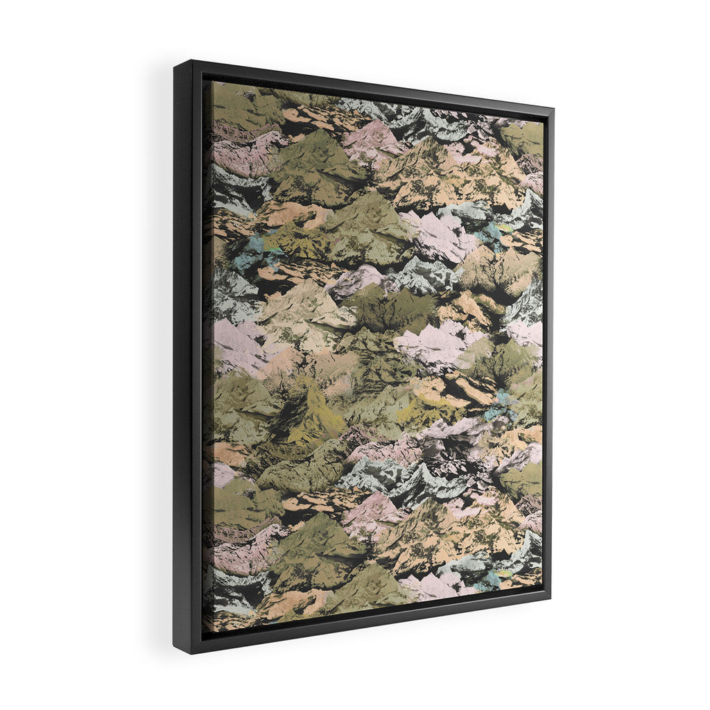 Abstract colorful dark mountains C Framed Canvas Print Gallery Image 2