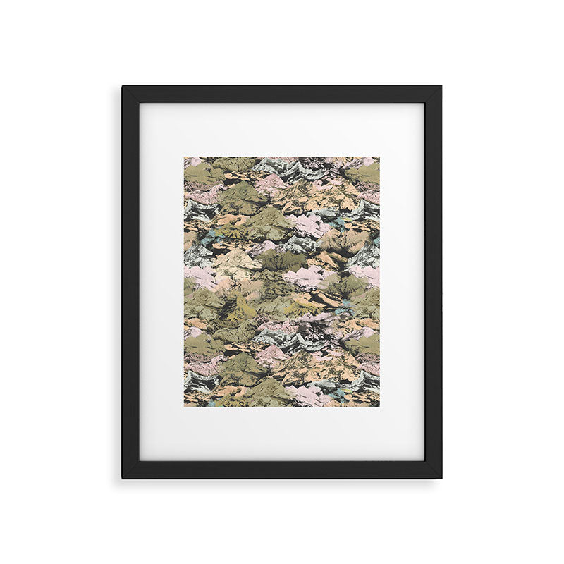 Abstract colorful dark mountains C Framed Art Print Gallery Image 6