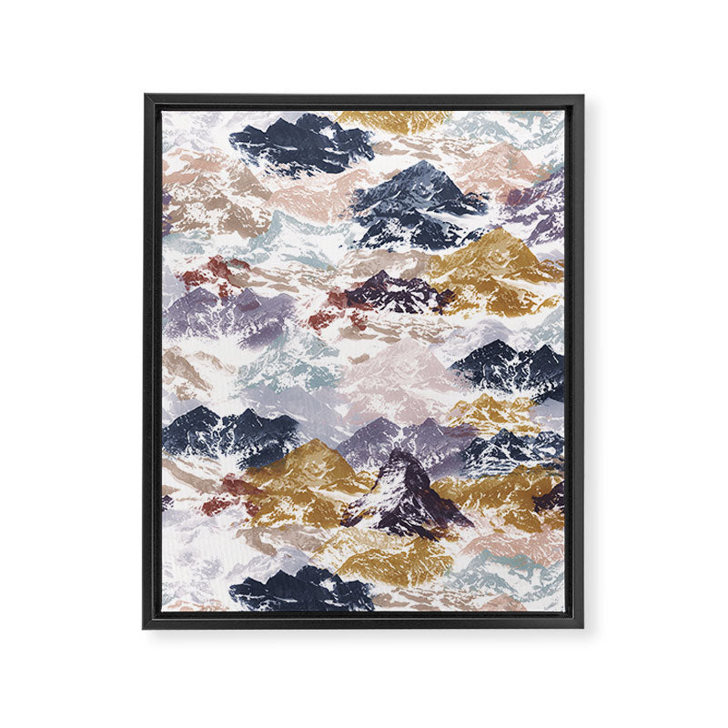 Abstract Colorful mountains C Framed Canvas Print Gallery Image 8