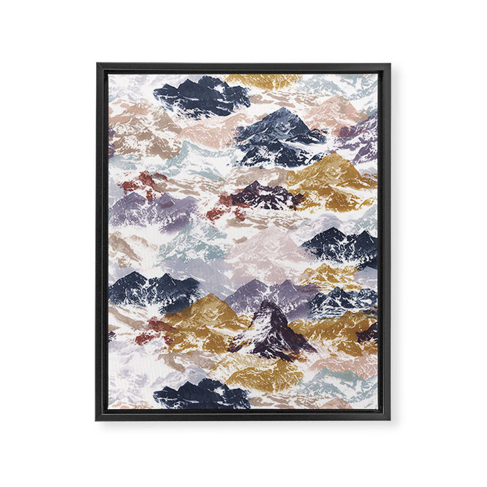 Abstract Colorful mountains C Framed Canvas Print Gallery Image 1