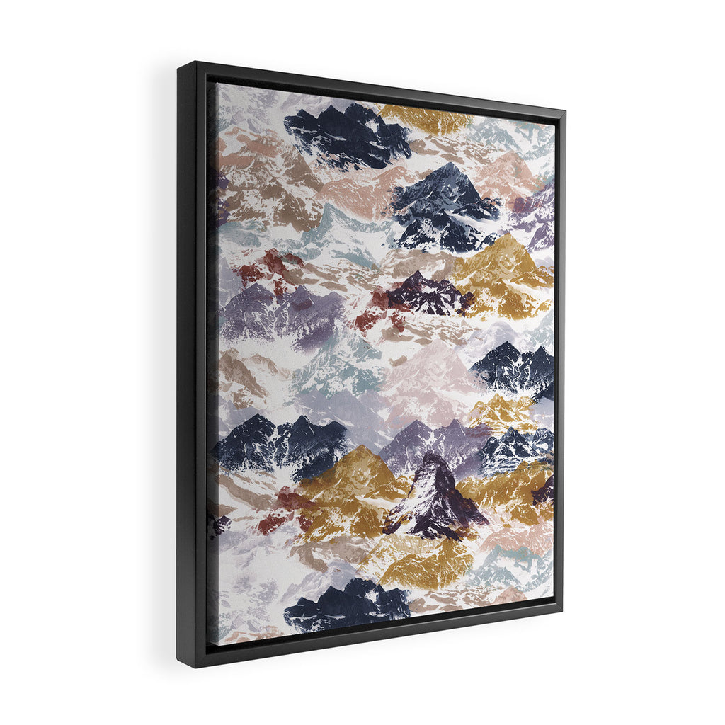 Abstract Colorful mountains C Framed Canvas Print Gallery Image 2