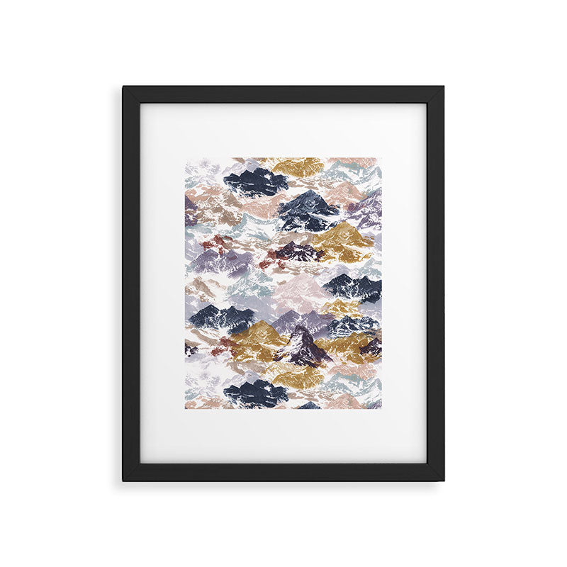 Abstract Colorful mountains C Framed Art Print Gallery Image 6
