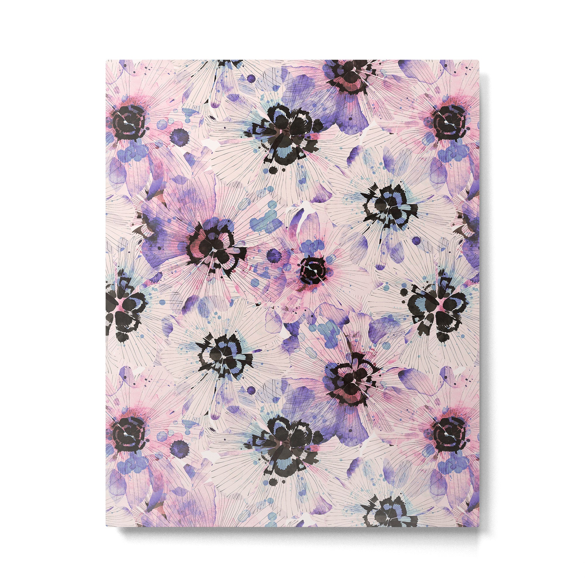 Abstract flowered paint modern Metal Print Gallery Image 6