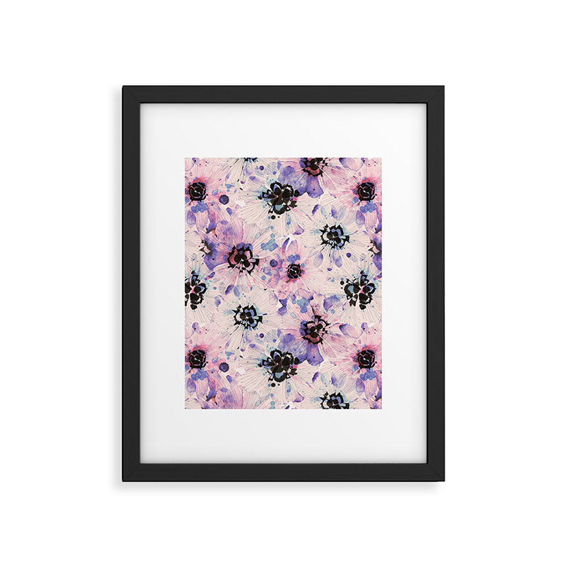 Abstract flowered paint modern Framed Art Print Gallery Image 6