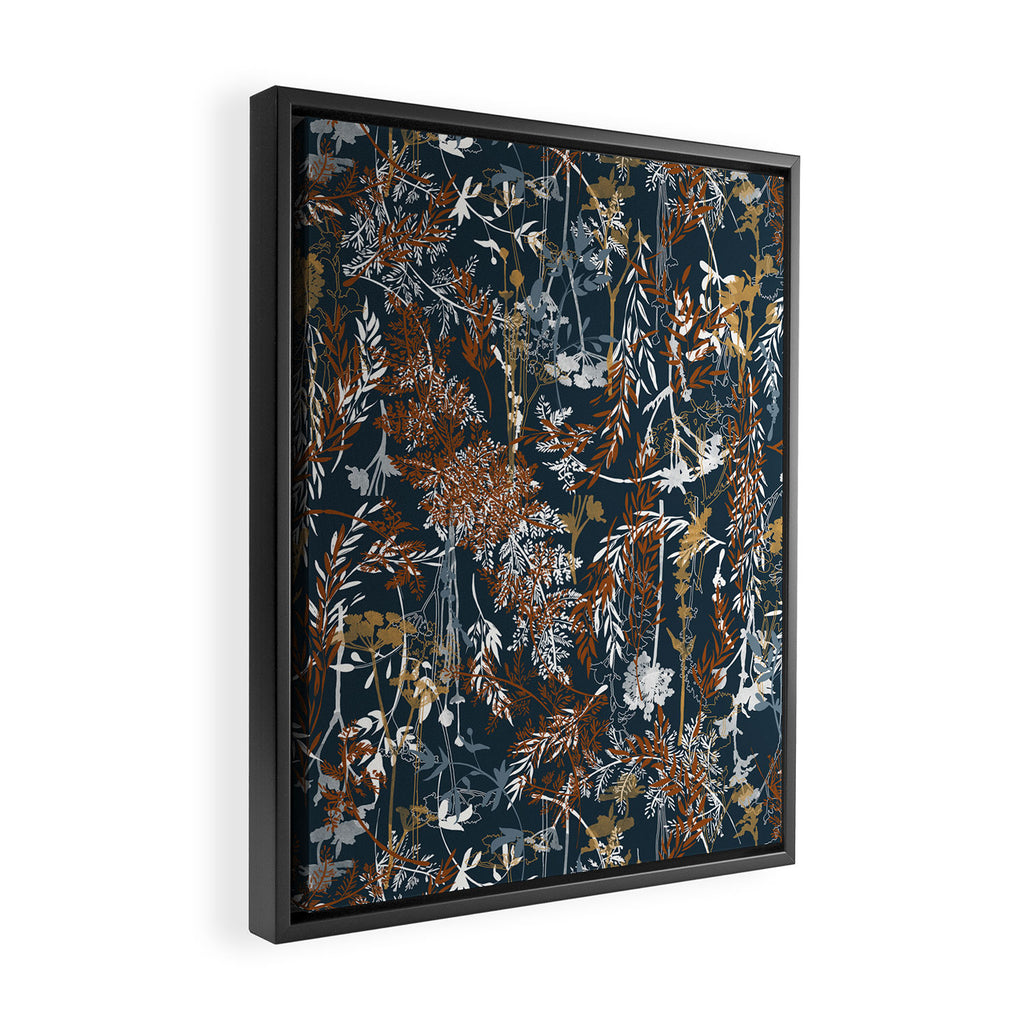 Abstract Forest Night A Framed Canvas Print Gallery Image 2