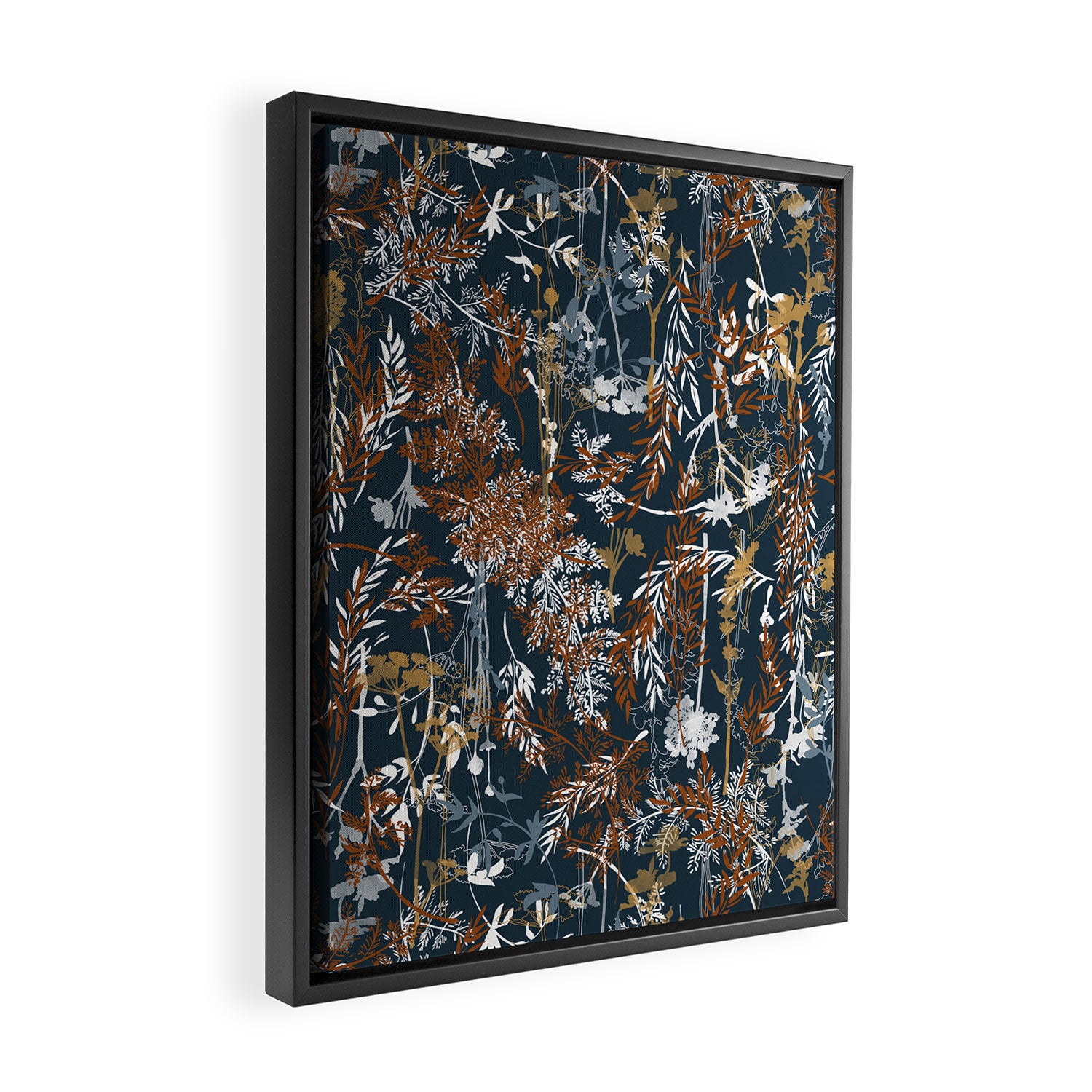 Abstract Forest Night A Framed Canvas Print Gallery Image 2