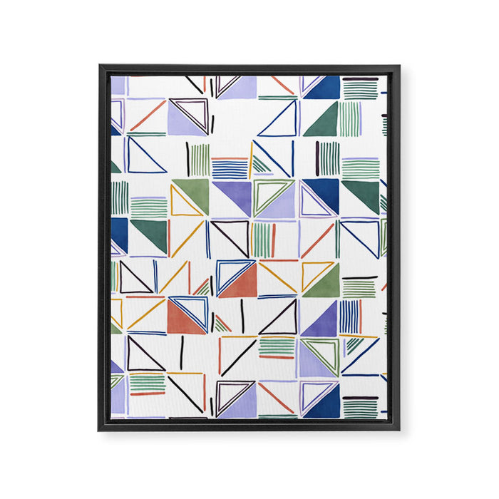 Abstract forms of lines 77G Framed Canvas Print Gallery Image 1