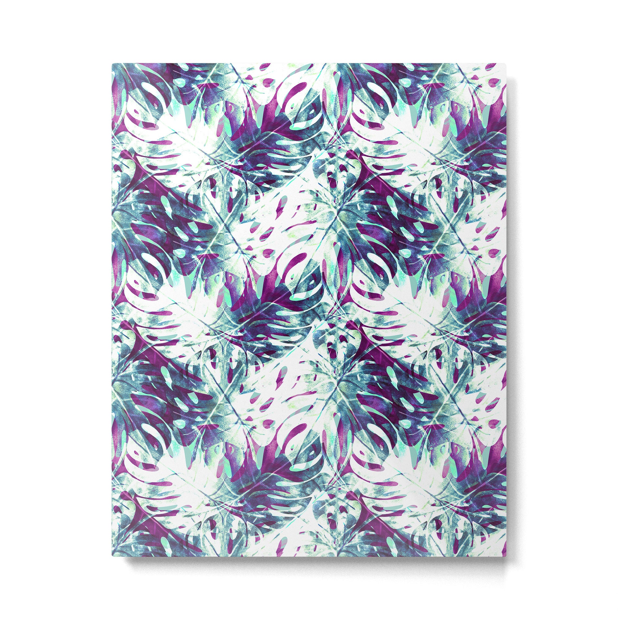 Abstract leaf monstera violet Metal Print Gallery Image 6