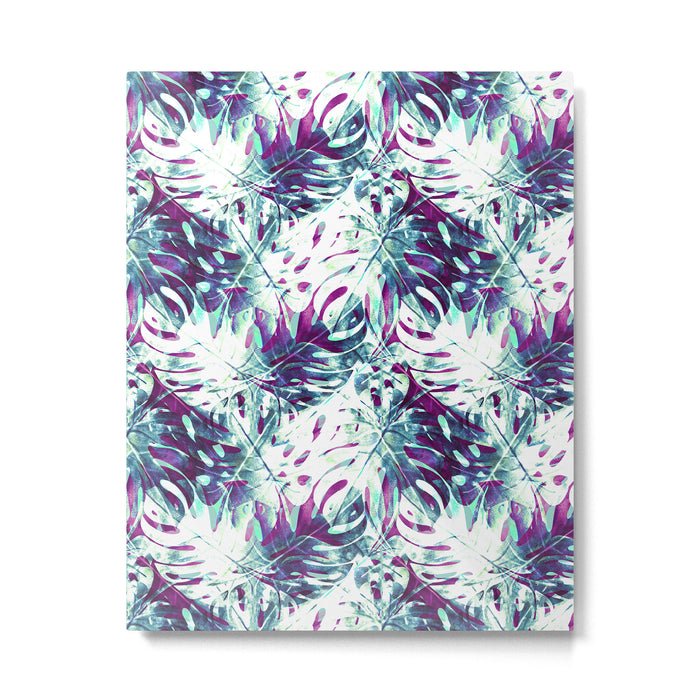 Abstract leaf monstera violet Metal Print Gallery Image 1
