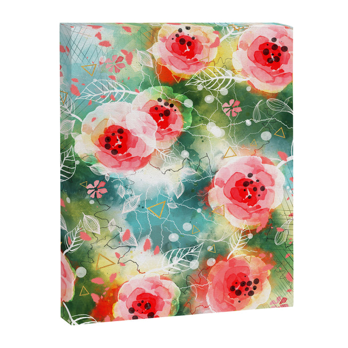 Abstract painting nature and geometric Canvas Print Gallery Image 1
